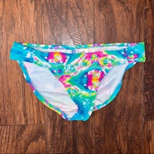 Trippy colored bikini bottoms